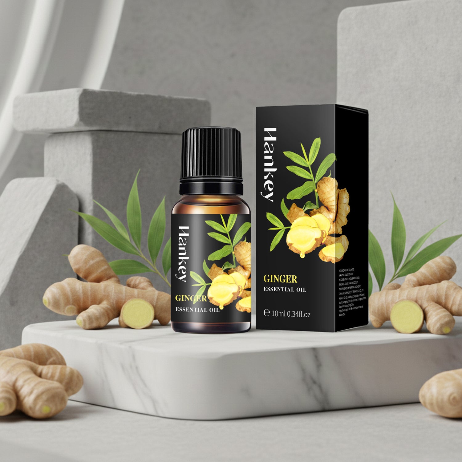 Huile de massage au gingembre 2x