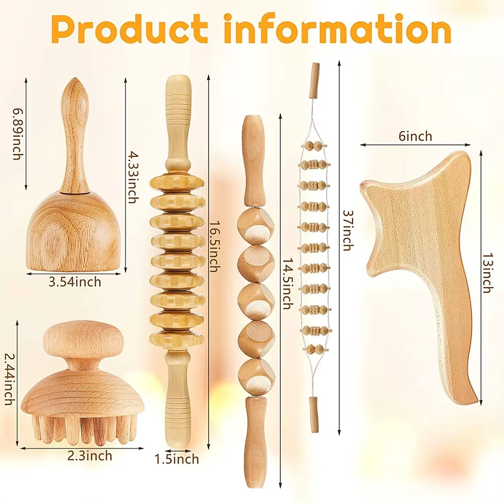 Shiva 6-in-1 houten massagepakket