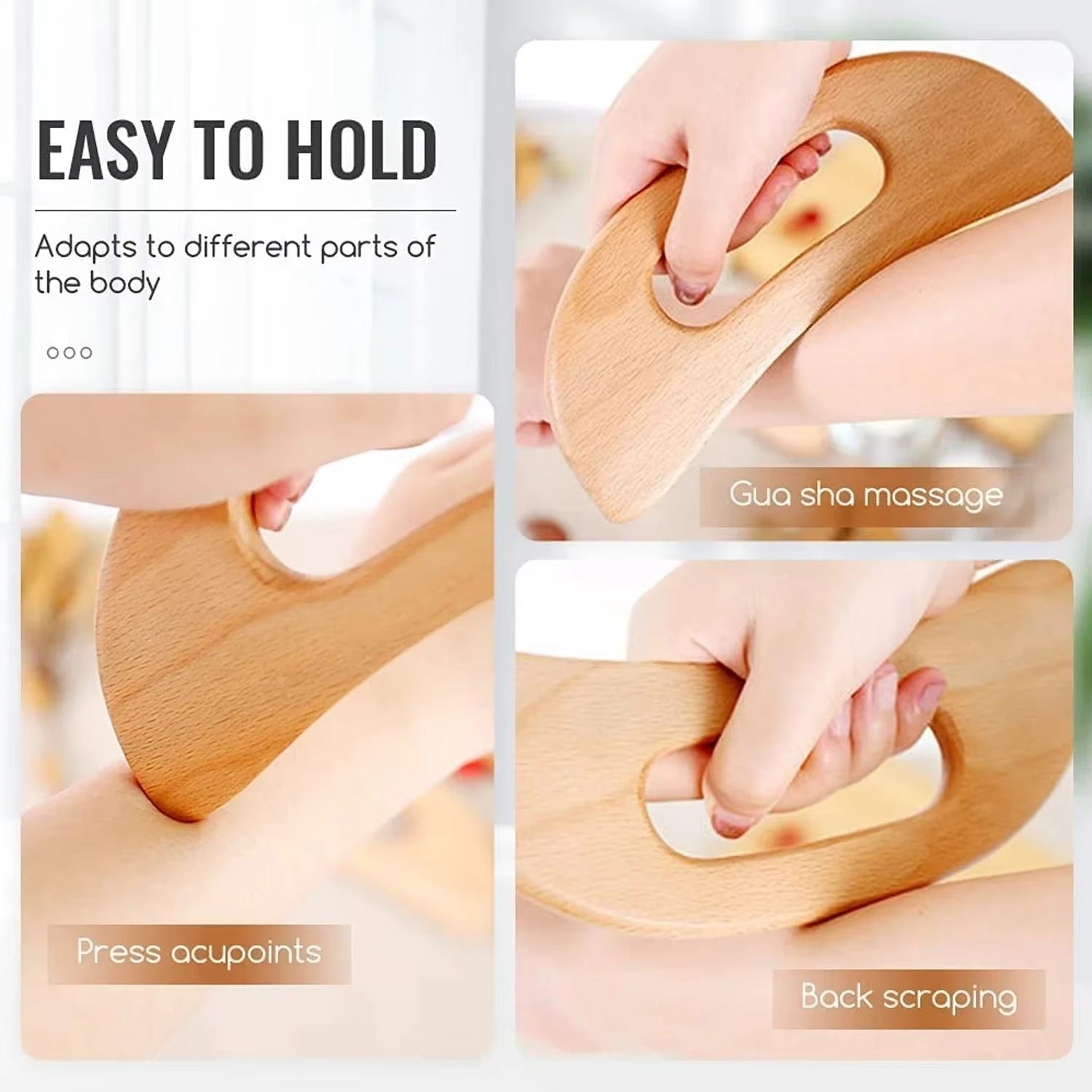 Shiva Houten Gua Sha Massage Tool voor Lichaam
