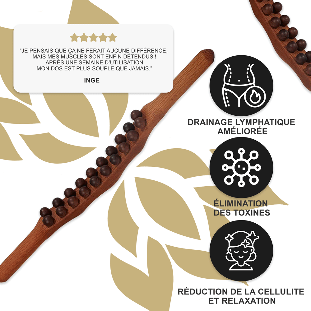 Shiva™ Bâton de Thérapie en Bois Naturel