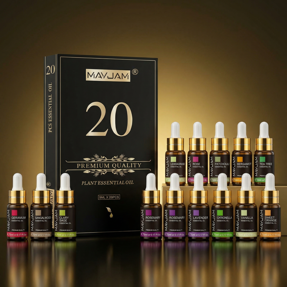 Shiva 20 Delige Natuurlijke Essentiële Olie Set