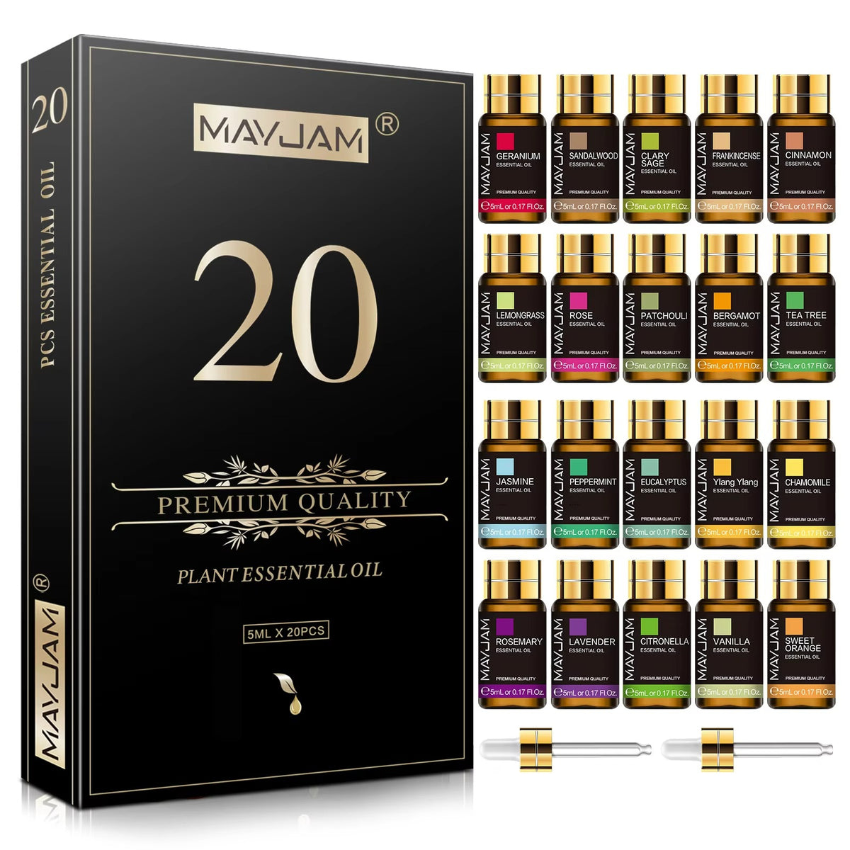 Shiva 20 Delige Natuurlijke Essentiële Olie Set