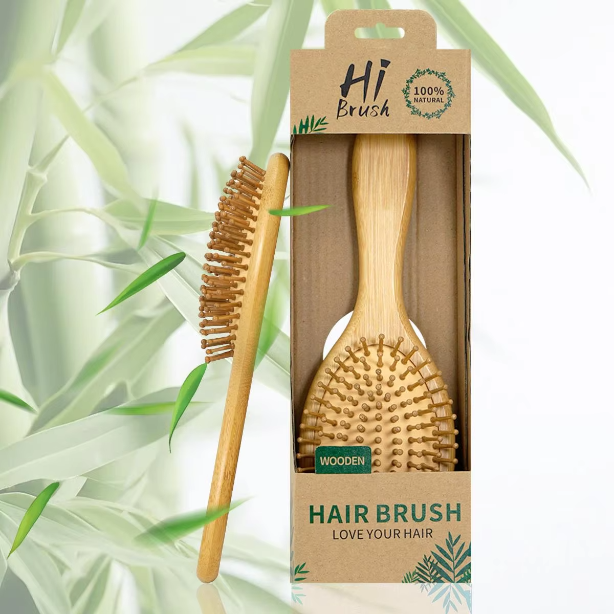 Shiva Bamboe Haarborstel Set met Geschenkdoos