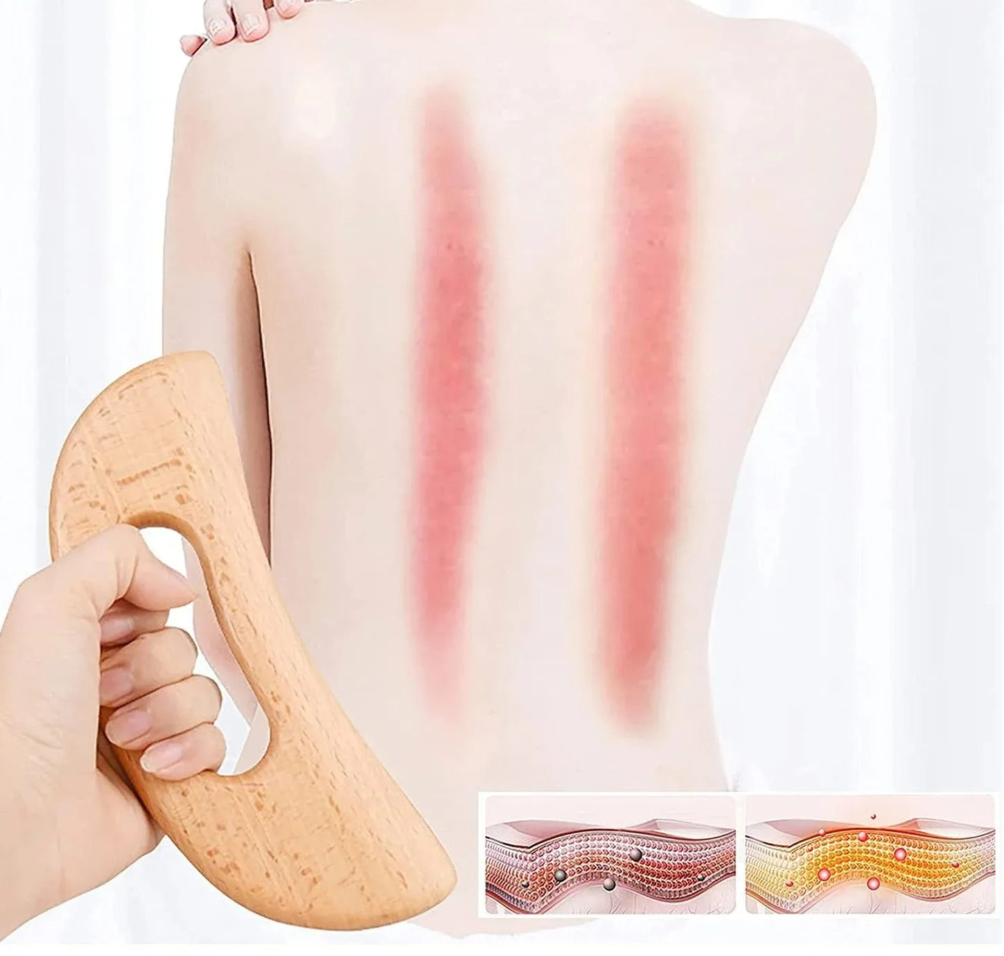 Shiva Houten Gua Sha Massage Tool voor Lichaam