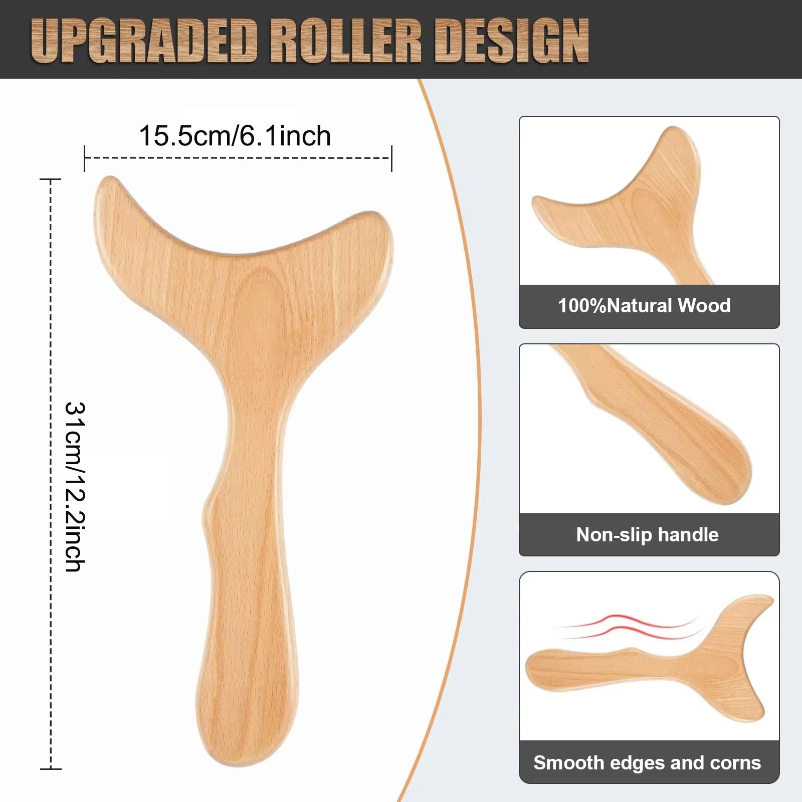 Shiva Houten Lymfedrainage Massage Paddle
