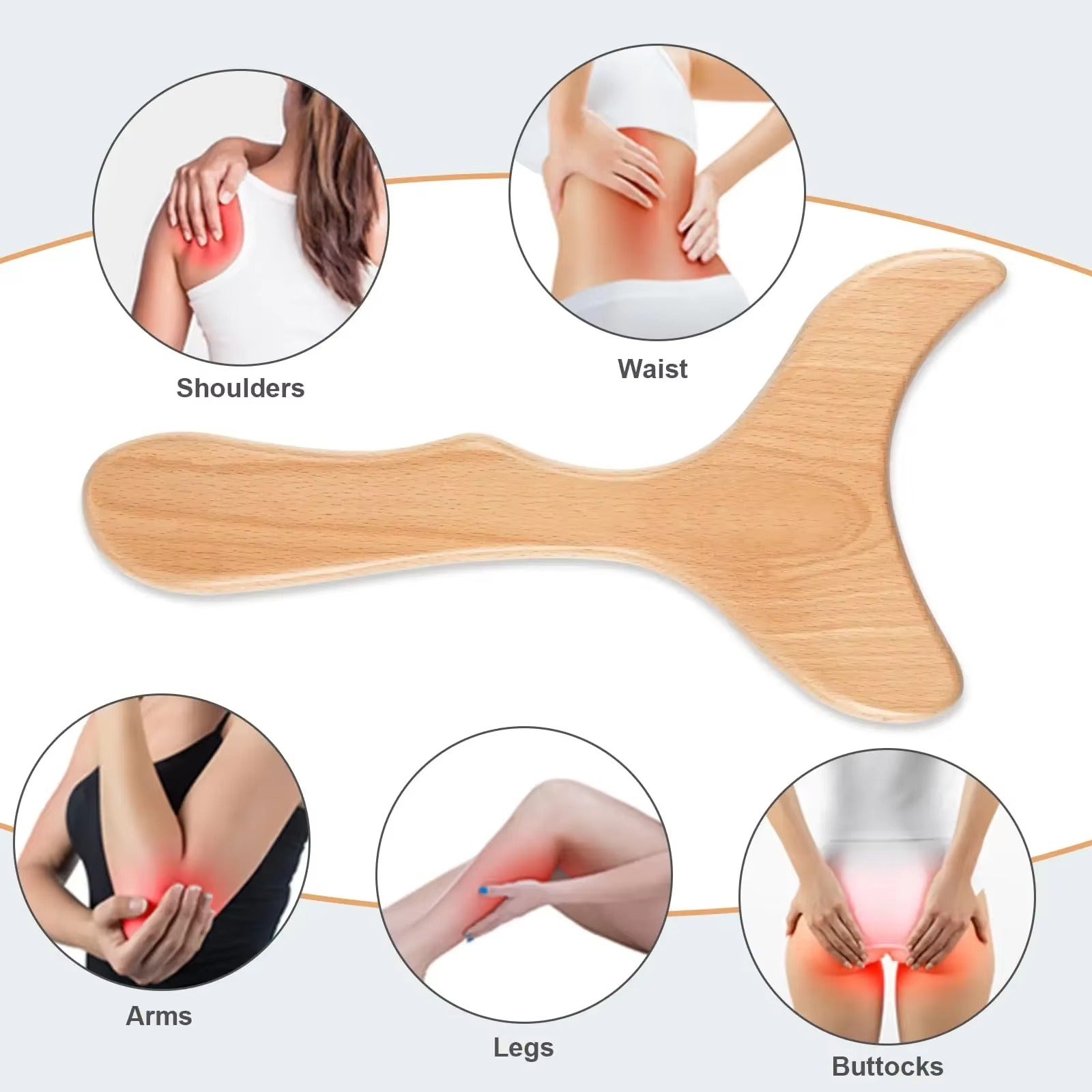 Shiva Houten Lymfedrainage Massage Paddle
