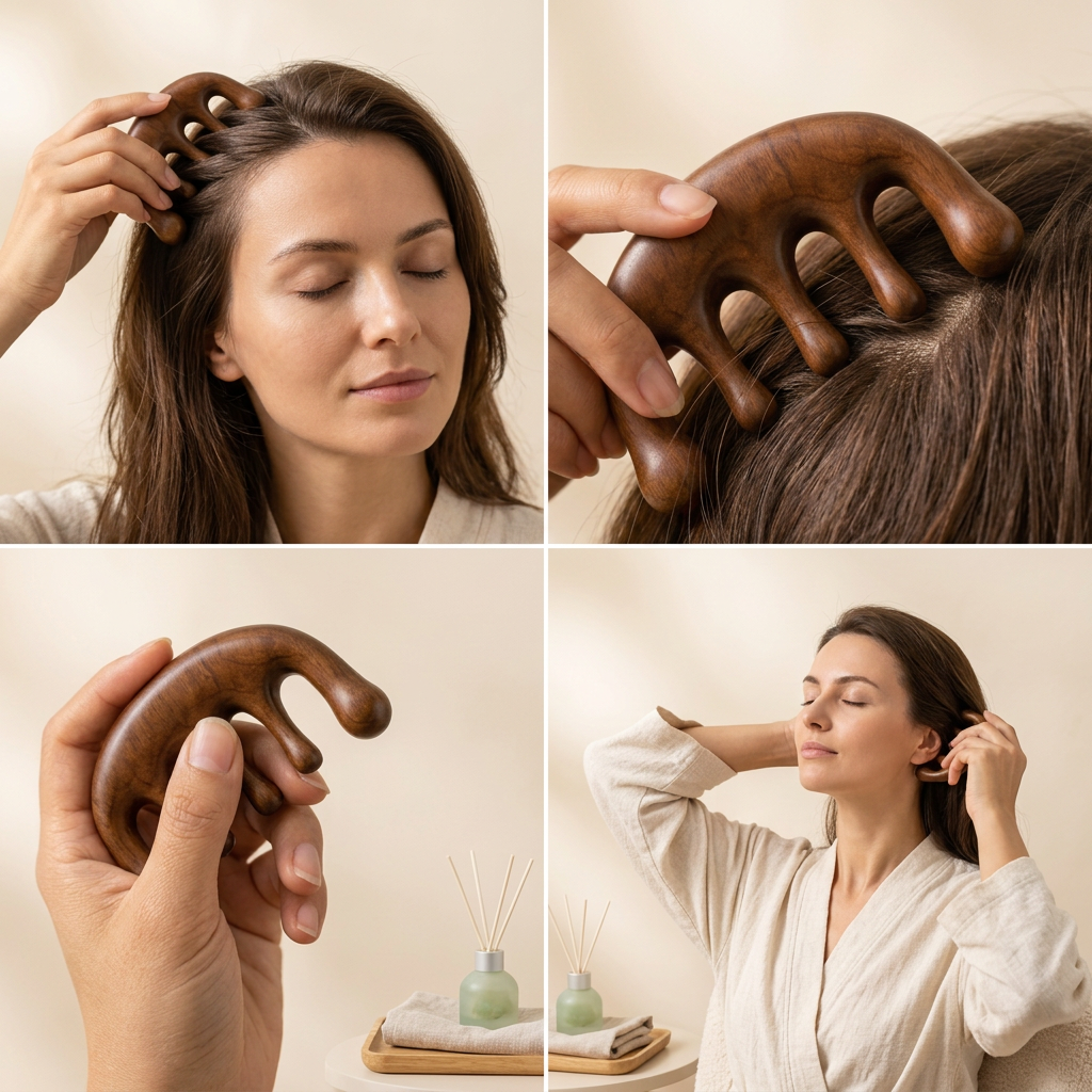 Shiva Wooden Therapy Hoofdhuid Massagekam
